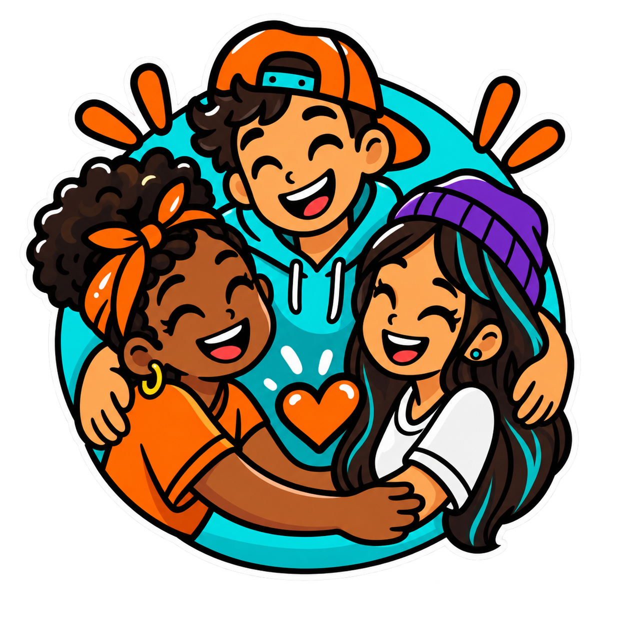 Three young people together