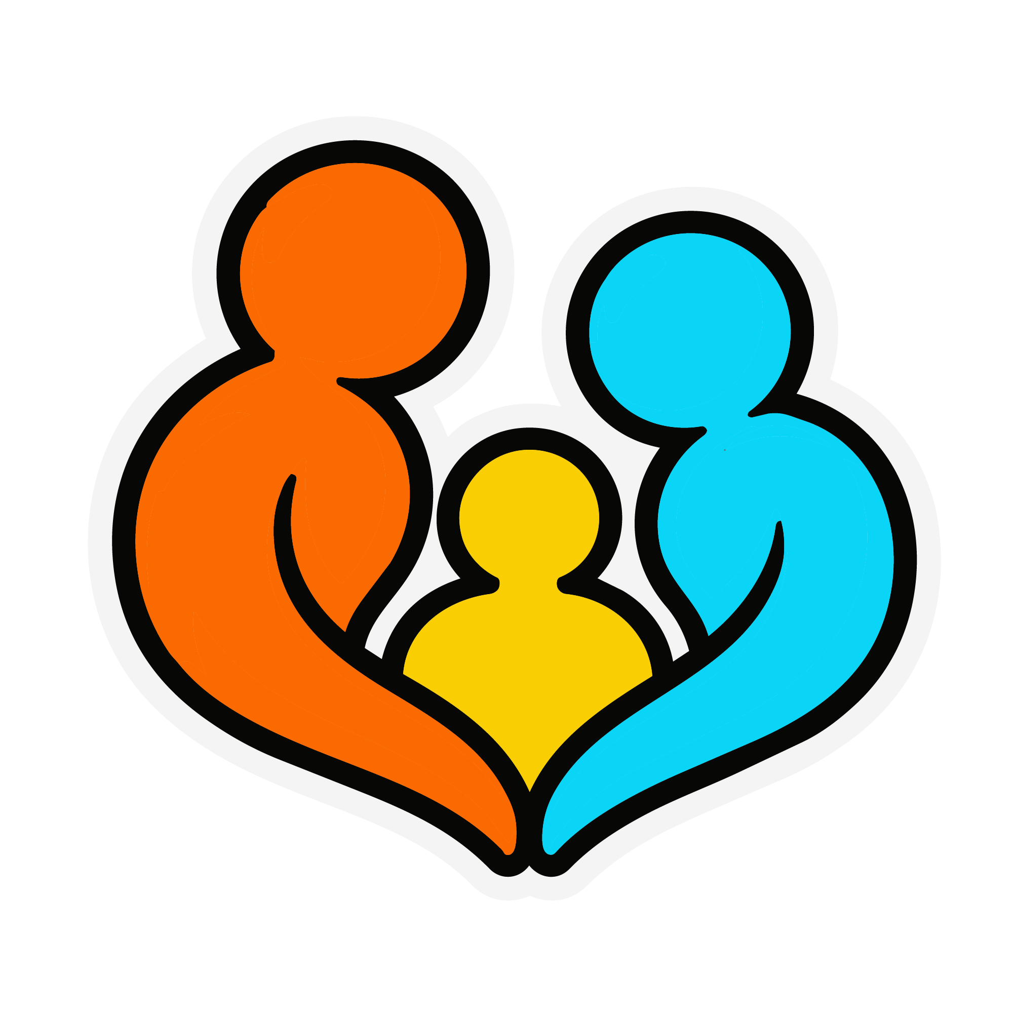 Family inside a protective circle